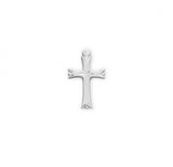 Cross Pendant Etched, Sterling Silver with Chain