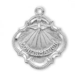 Confirmation Pendant Baroque Style, Sterling Silver with Chain