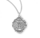 Communion Pendant Baroque Style, Sterling Silver with Chain