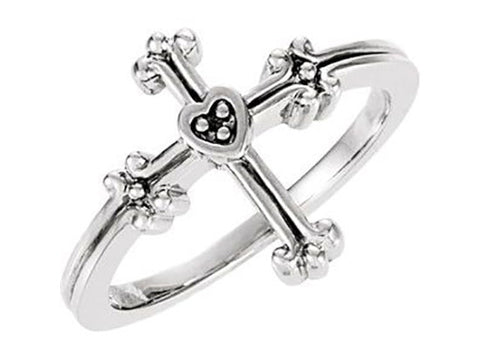 Sterling Silver Fancy Cross Ring