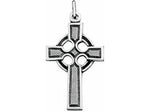 Sterling Silver Celtic-Inspired Cross Necklace