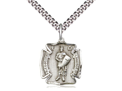 St. Florian Medal, Sterling Silver 