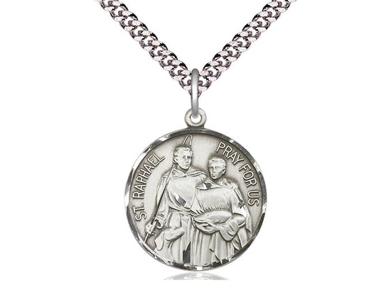 St. Raphael Medal, Sterling Silver – Hope Christian Jewelry