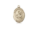 St. Thomas Aquinas Medal, Gold Filled, Medium, Dime Size 