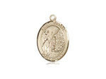 St. Fiacre Medal, Gold Filled, Medium, Dime Size 