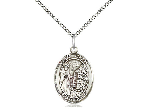 St. Fiacre Medal, Sterling Silver, Medium, Dime Size 