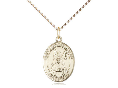 St. Frances of Rome Medal, Gold Filled, Medium, Dime Size 