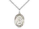 St. Frances of Rome Medal, Sterling Silver, Medium, Dime Size 