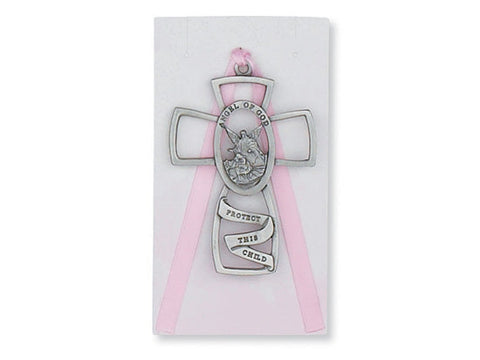 Guardian Angel Cross Pink Card